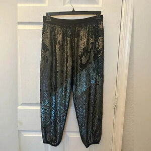 Retrofete sequin black pants small